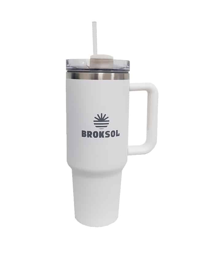 Vaso Blanco Térmico Cool Mug 1.2lts Broksol TER-VAS1200BL