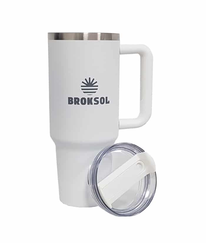 Vaso Blanco Térmico Cool Mug 1.2lts Broksol TER-VAS1200BL - Imagen 2