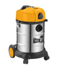 Aspiradora Eléctrica 1400W de Seco Polvo / Agua Húmedo Líquidos 30lts Ingco Naranja/Amarillo VC14301-4