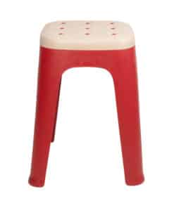 Alternative view of Banqueta Banquito de Polipropileno Color Rojo Driven AD-0065/R