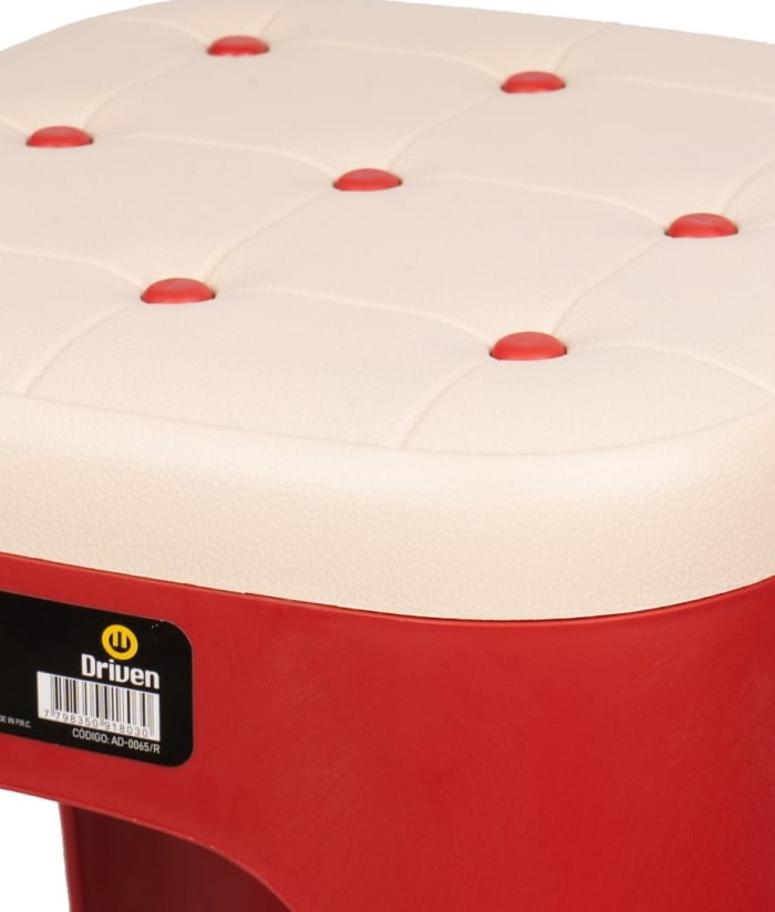 Banqueta Banquito de Polipropileno Color Rojo Driven AD-0065/R - Imagen 3