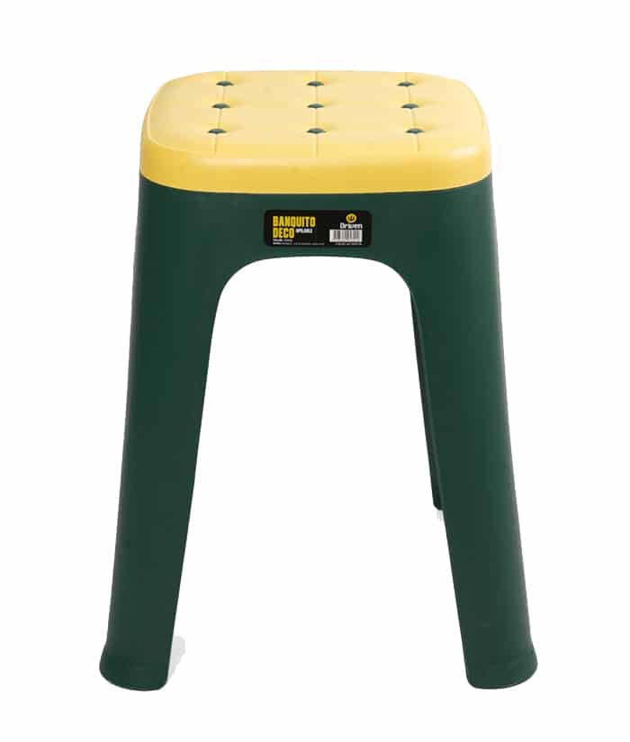 Banqueta Banquito de Polipropileno Color Verde Driven AD-0065/VA - Imagen 2