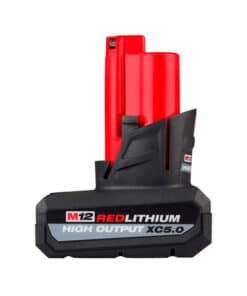 Batería 5.0 Ah 12V Litio Ion M12 Milwaukee Rojo/Negro 48-11-2450