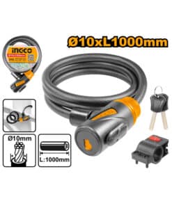 Eslinga Cadena de Seguridad Para Bicicleta Moto 10 x 1000mm Con 2 Llaves Ingco DBK11010
