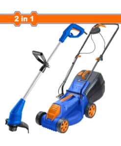 Combo Cortadora de Pasto Césped Eléctrica 1200W + Bordeadora Eléctrica 350W + Accesorios Wadfow WCK20228