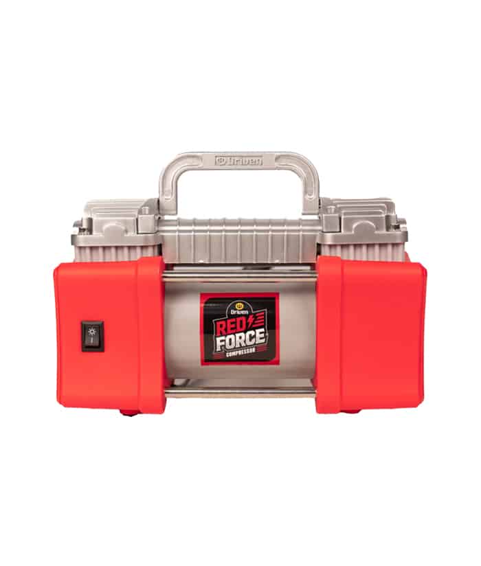 Compresor Inflador Metálico de Aire Portátil Doble Pistón Cabezal Auto Coche 4x4 12V Red Force Driven AC2152 - Imagen 3