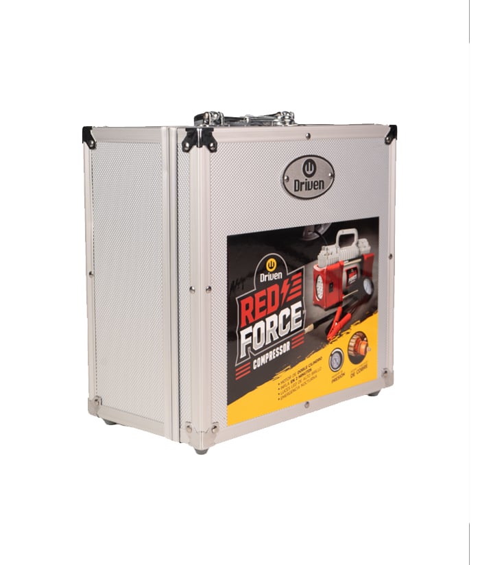 Compresor Inflador Metálico de Aire Portátil Doble Pistón Cabezal Auto Coche 4x4 12V Red Force Driven AC2152 - Imagen 4