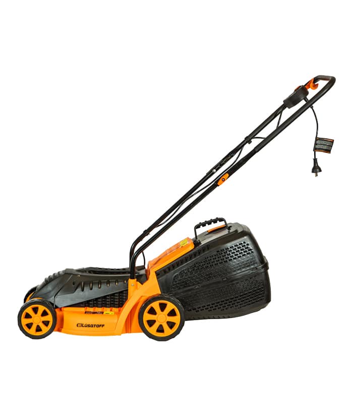 Cortadora de Pasto Césped Eléctrica 1200W Con Bolsa 3 Niveles Lusqtoff Jardin Naranja/Negro LCO1203-8B - Imagen 2
