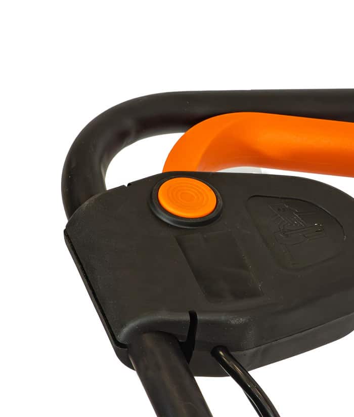 Cortadora de Pasto Césped Eléctrica 1200W Con Bolsa 3 Niveles Lusqtoff Jardin Naranja/Negro LCO1203-8B - Imagen 4