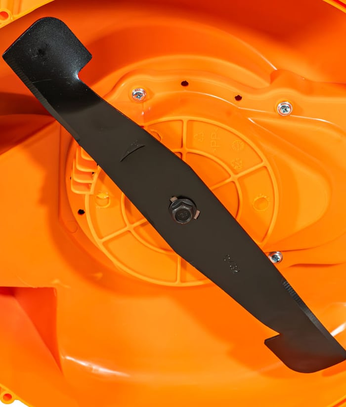 Cortadora de Pasto Césped Eléctrica 1200W Con Bolsa 3 Niveles Lusqtoff Jardin Naranja/Negro LCO1203-8B - Imagen 7