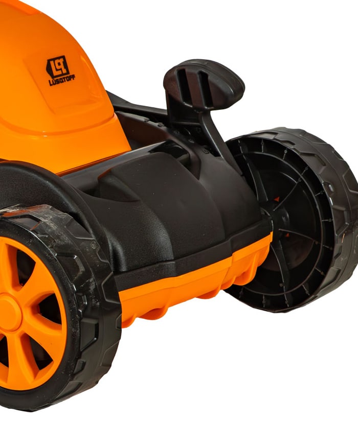 Cortadora de Pasto Césped Eléctrica 1200W Con Bolsa 5 Niveles Lusqtoff Jardin Naranja/Negro LCO1205-8B - Imagen 5
