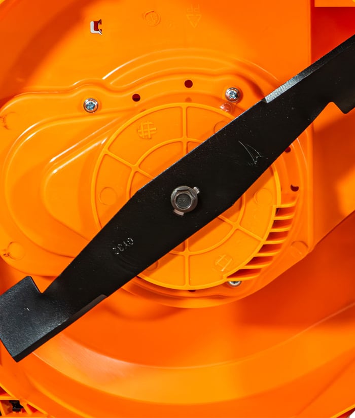 Cortadora de Pasto Césped Eléctrica 1200W Con Bolsa 5 Niveles Lusqtoff Jardin Naranja/Negro LCO1205-8B - Imagen 7