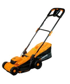 Cortadora de Pasto Césped Eléctrica 1400W Con Bolsa 6 Niveles Lusqtoff Jardin Naranja/Negro LCO1434-8B