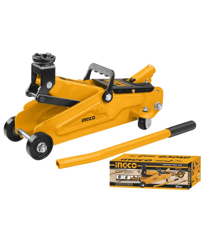 Crique Gato Carro Carrito Hidráulico 2 Toneladas Ingco Naranja/Amarillo HFJ201