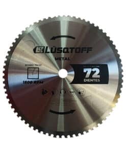 Disco de Corte Tungsteno Para Metal 355mm x 2mm x 25.4mm 72 Dientes Lusqtoff DCLCM2200
