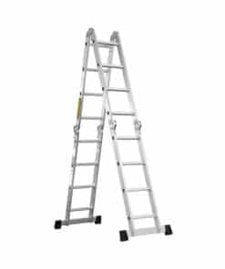 Escalera de Aluminio Multipropósito Multiuso Plegable 4 x 4 16 Escalones 150kgs 217 cm Crossmaster 9931175