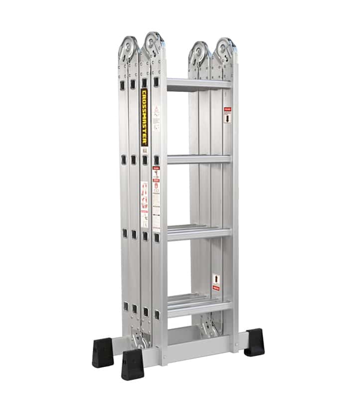 Escalera de Aluminio Multipropósito Multiuso Plegable 4 x 4 16 Escalones 150kgs 217 cm Crossmaster 9931175 - Imagen 2