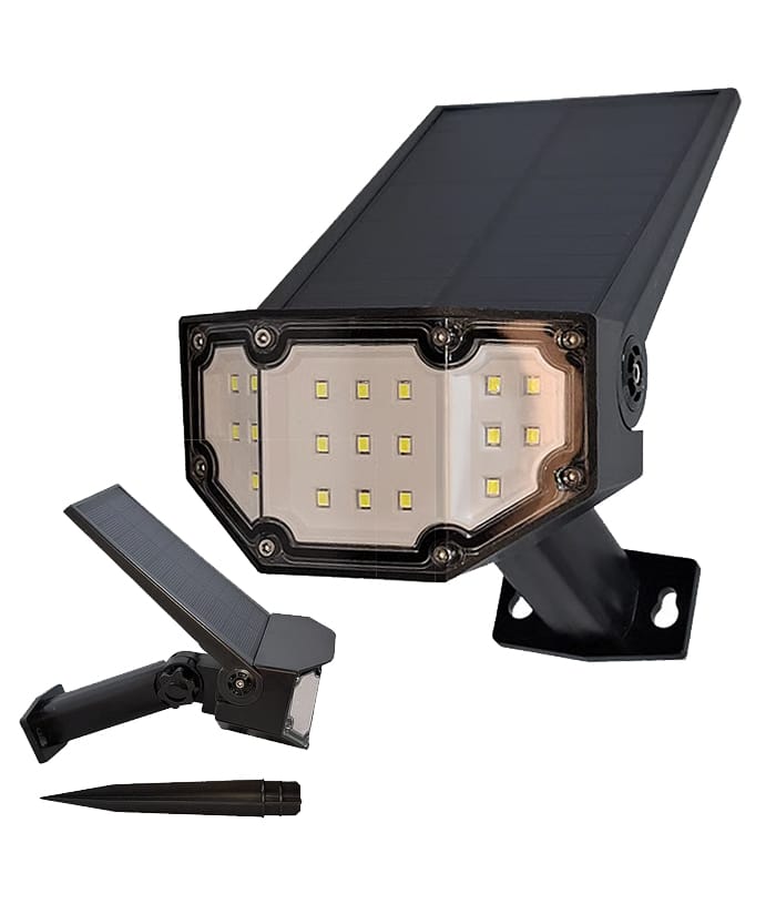 Reflector Estaca Lampara Luz Solar Led 3W 200 Lúmenes Para Pared o Suelo JA LLS0133