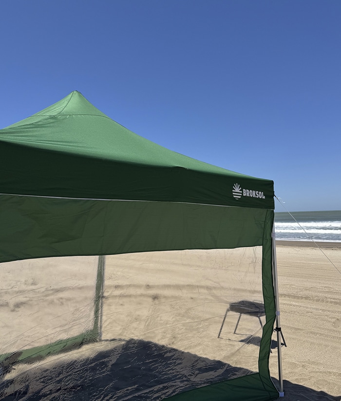 Gazebo Auto Armable Aluminio 3x3mts Verde Broksol GAZ-150VE - Imagen 4
