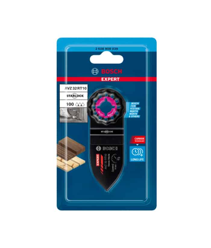 Hoja Accesorio de Lijado Para Sierra Oscilatoria Oscilante Multifunción Multiuso Multimaterial Multiherramienta Expert AVZ32 RT10 32mm x 53mm Bosch 2608900039 - Imagen 3