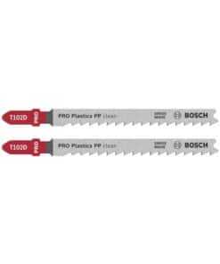 Hoja Sierra Caladora Para Plástico T102D x 2 Pzs Bosch 2608665239