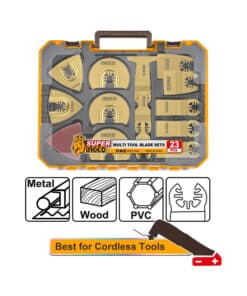 Juego Set Kit Accesorios Para Sierra Oscilatoria Oscilante Multifunción Multiuso Multimaterial Multiherramientax 23pzs + Maletín Ingco AKTMT2301