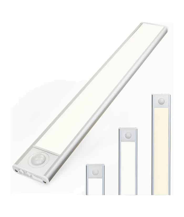 Listón Barra Luminaria Luz LED Recargable USB Para Bajo Mesada 600mm 2.3W Con Sensor de Movimiento JA LUDR060 - Imagen 3