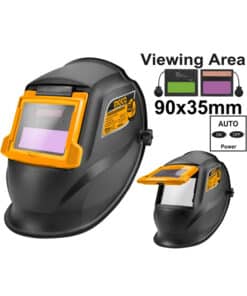 Máscara Fotosensible de Soldar Automática Regulable Visor 90x35mm Ingco Naranja/Amarillo AHM009