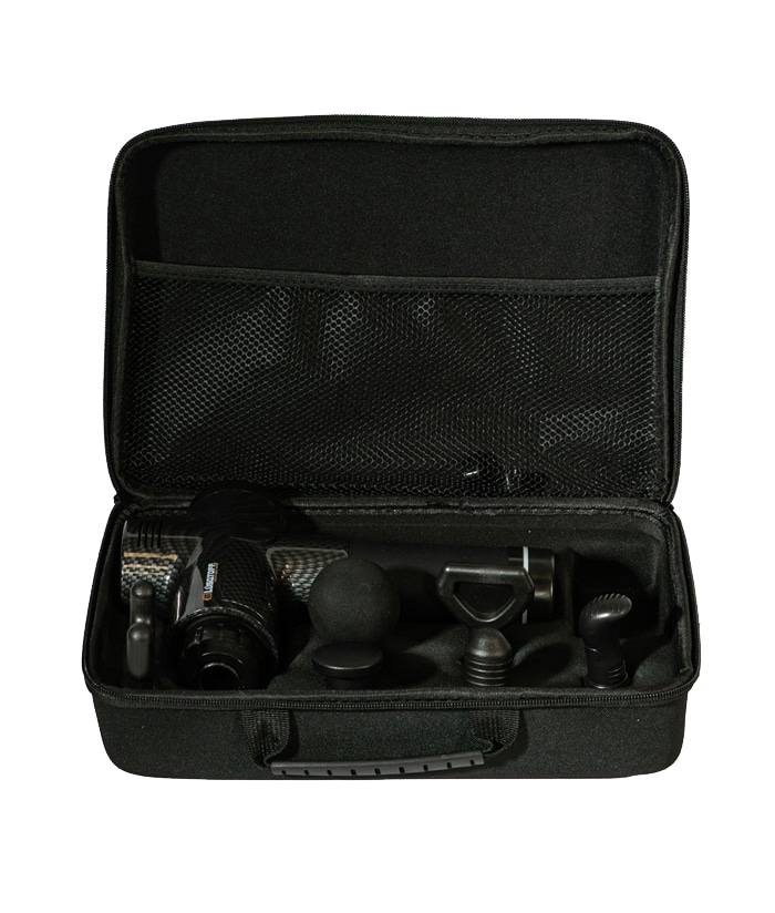 Pistola Masajeadora Recargable Inalámbrica Lusqtoff Naranja/Negro MJPL6-8 - Imagen 9