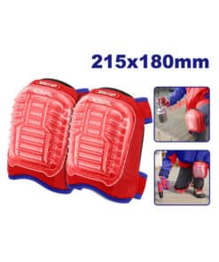 Rodilleras de PVC Tapa Plástica Reforzada 215 x 180mm Emtop Rojo/Azul EKPT0201