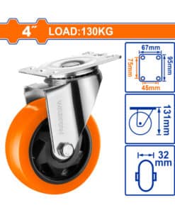 Rueda Giratoria 4" Hasta 130ks Wadfow WJL2342