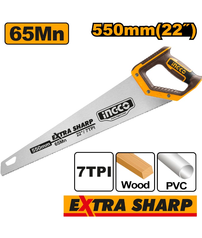 Serrucho Industrial 500mm 20" 7TPI Ingco HHAS08550