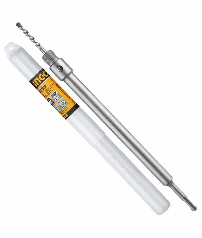 Vástago Extensión Adaptador 350mm SDS Plus Porta Mecha de Copa Ingco HCBA13501