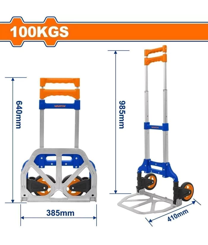 Zorra Carro Transportador de Carga Plegable 100kg Wadfow WWB8A10