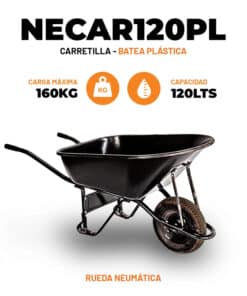 Alternative view of Carretilla Plástica Rueda Neumática 160kg Nebraska NECAR120PL
