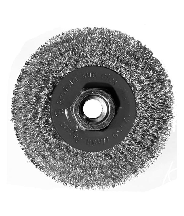 Cepillo Rizado Plano Acero Inoxidable M14 115mm Pegaso CRP115I