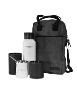 Combo Bolso de Tela Matero + Termo Blanco 360º + Mate + Yerbera y Azucarera Crossmaster 9938546