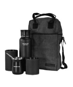 Combo Bolso de Tela Matero + Termo Negro 360º + Mate + Yerbera y Azucarera Crossmaster 9938545