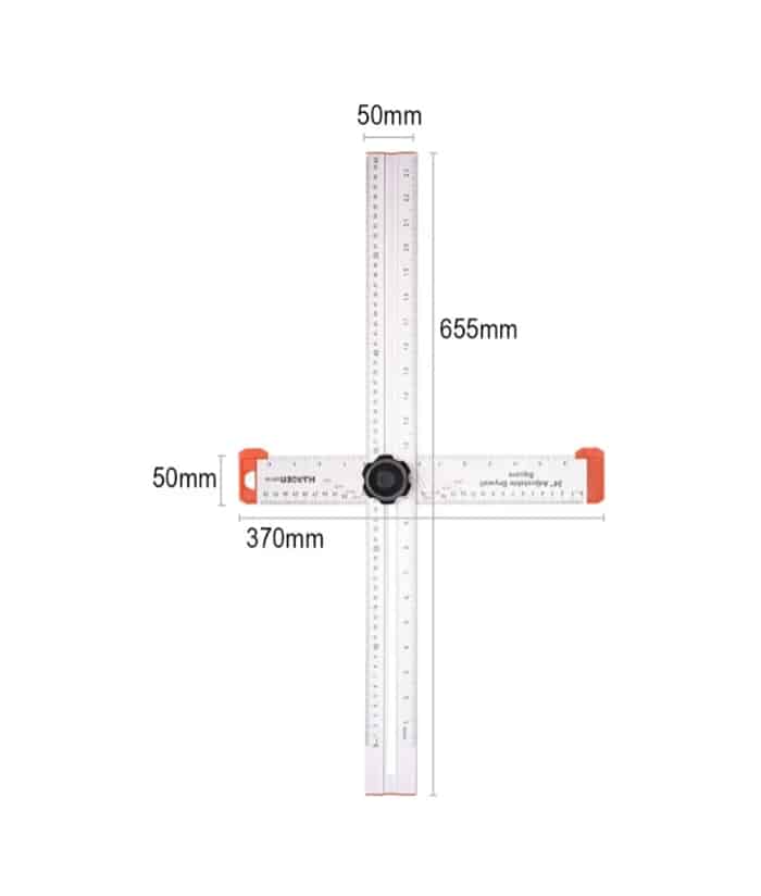 Escuadra "T" Regulable Aluminio Angulo 24" 600mm Harden 580746 - Imagen 2