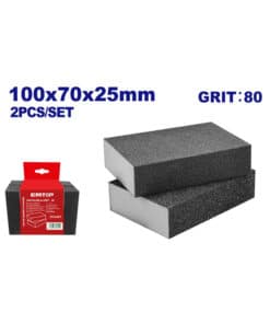 Esponja Abrasiva Grano #80 Para Metal y Madera Emtop EMUK1501