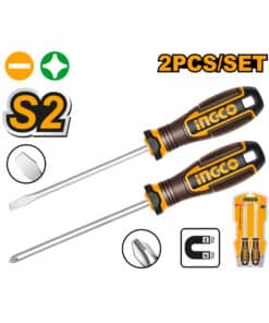 Juego Set Kit Destornilladores Industrial Imantados x 2pzs Ingco HKSDS0228