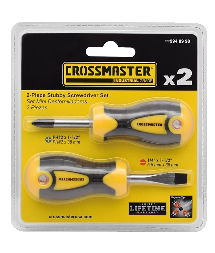 Juego Set Kit Mini Destornilladores x 2pzs Crossmaster 9940990