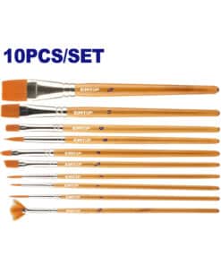 Juego Set Kit Pinceles Artísticos x 10pzs Emtop EMXA1K10
