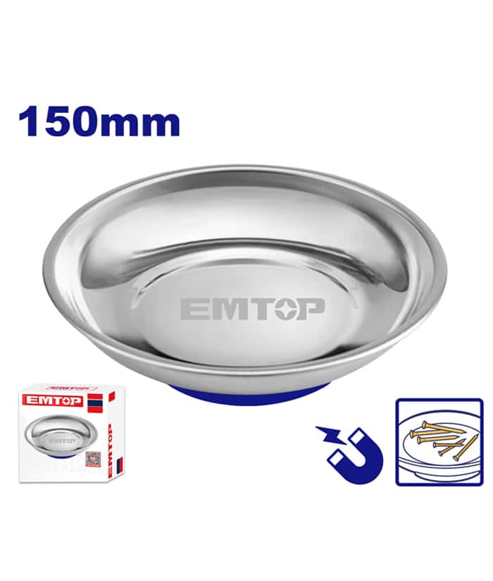 Plato Bandeja Imantada Magnética Redonda 150mm Emtop EMMC3001