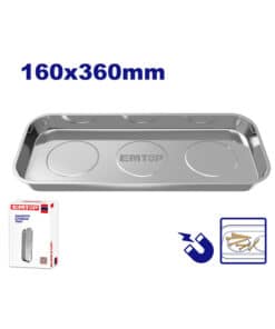 Plato Bandeja Imantada Magnética Rectangular Triple 360 x 136mm Emtop EMMC3003
