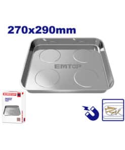 Plato Bandeja Imantada Magnética Rectangular Grande 290 x 270mm Emtop EMMC3004