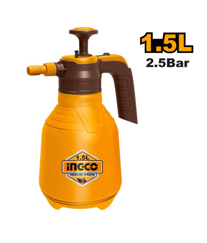 Pulverizador Fumigador Manual 2.5bar 1.5lts Ingco Naranja/Amarillo HSPP201502