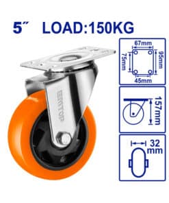 Rueda Giratoria 5" Hasta 150kg Emtop EMJL2352