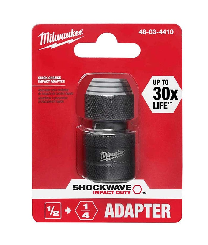 Adaptador Alto Impacto de 1/2" Cuadrado a 1/4" Hexagonal Milwaukee 48-03-4410 - Imagen 2