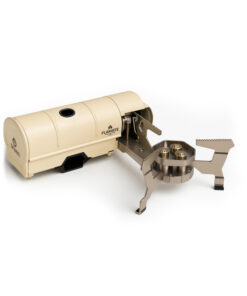 Anafe Cocina Portátil Plegable a Gas Flamante 1 Hornalla Para Camping Color Beige Driven DC-10040/CC